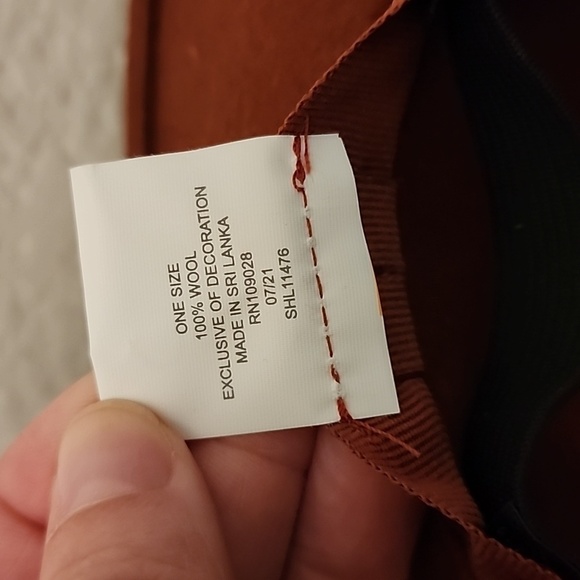 C&C California 100% Wool Felt Hat with Braided Band in Burnt Orange - Picture 7 of 8